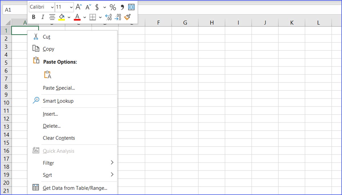 Shift+F10: Display the Shortcut Menu - ExcelNotes