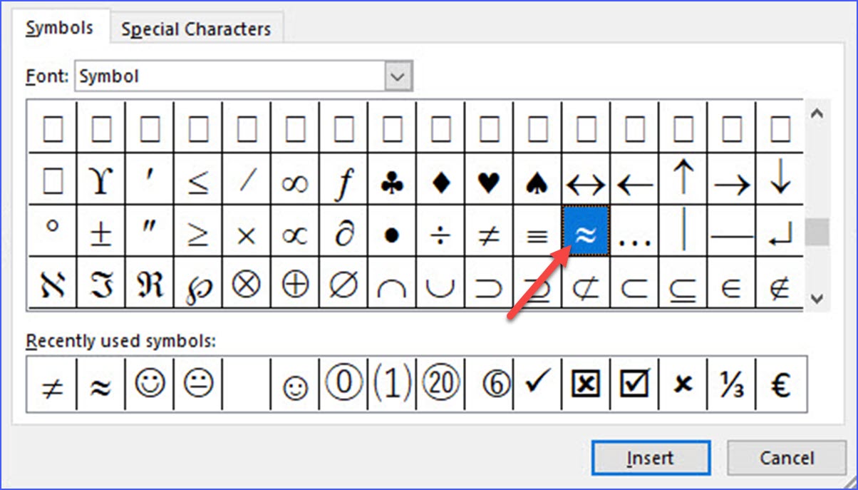 how-to-insert-almost-equal-to-in-word-excelnotes