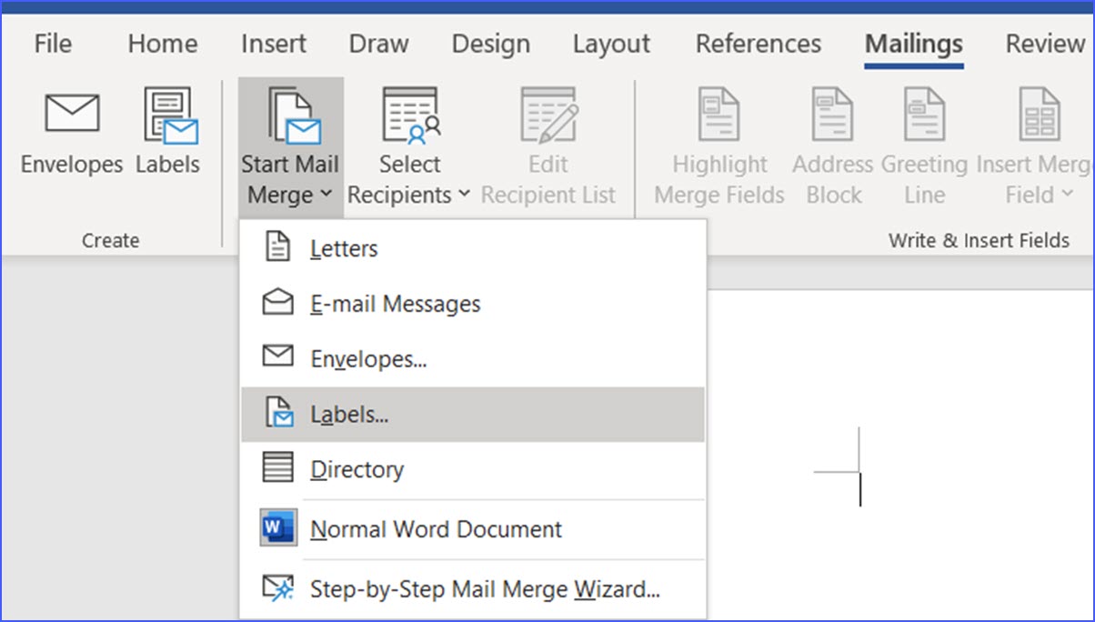 How to Create Labels in Word - ExcelNotes