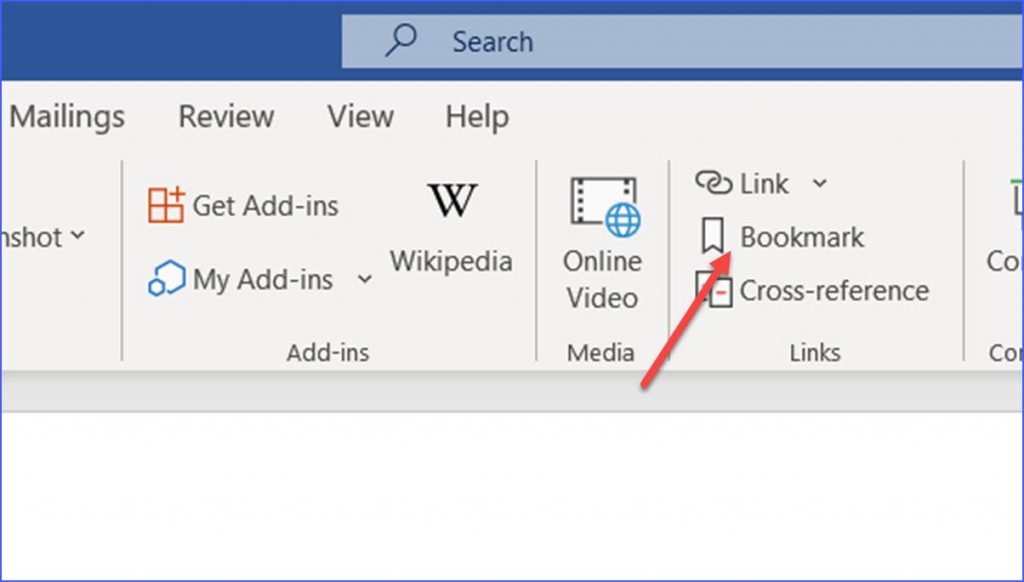 How to Insert a Bookmark in Word ExcelNotes