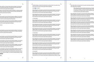 How to Display Contents on Multiple Pages in Word