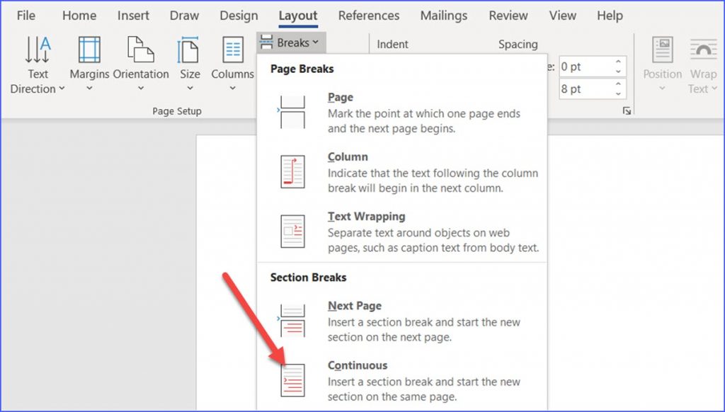 how to change orientation of one page in word 2007
