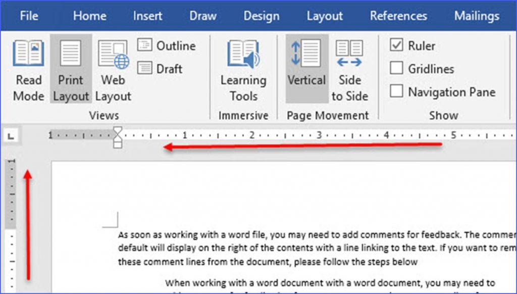 ruler microsoft word