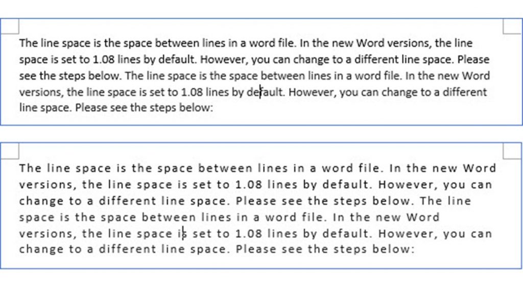 change letter spacing in word