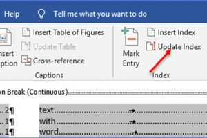 How to Make a Table of Figures or Tables in Word