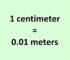 Convert Centimeter to Meter