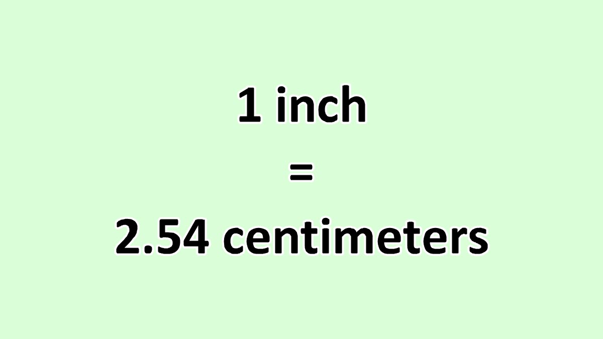 Convert Inch to Centimeter - ExcelNotes