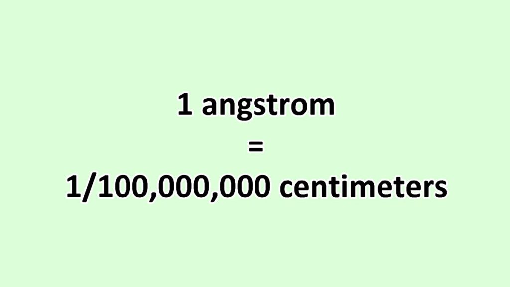 Convert Angstrom To Centimeter Excelnotes