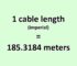 Convert Cable Length (Imperial) to Meter