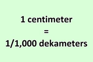 Convert Centimeter to Dekameter