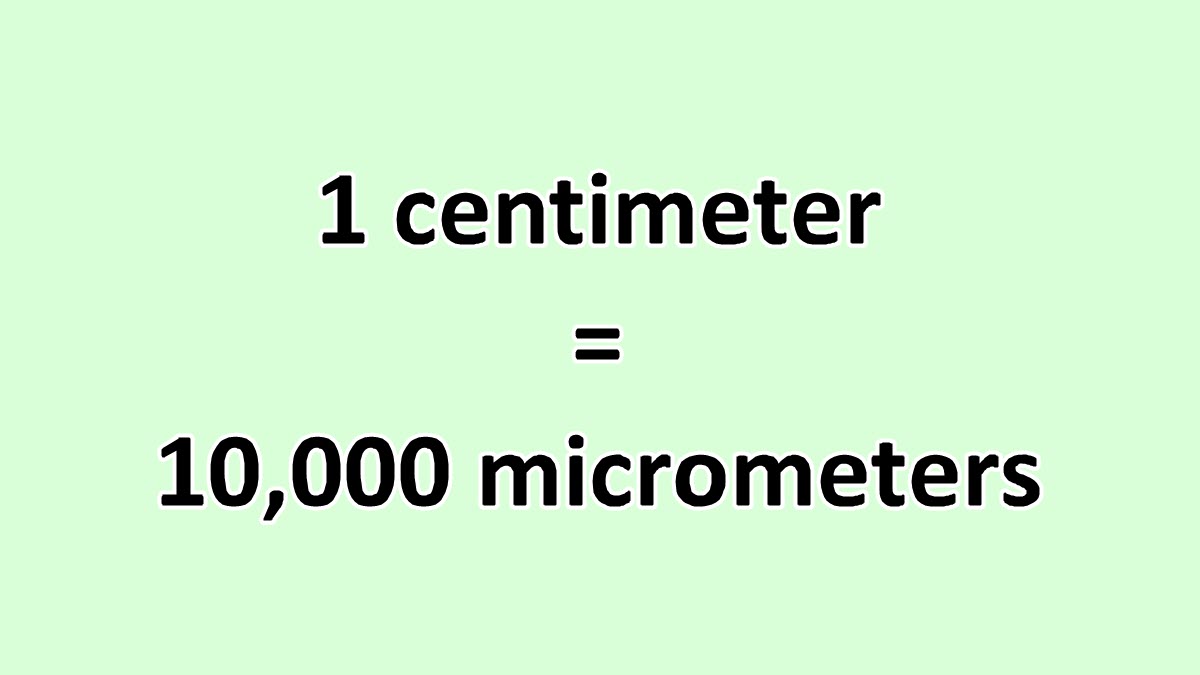 Convert Centimeter To Micrometer ExcelNotes