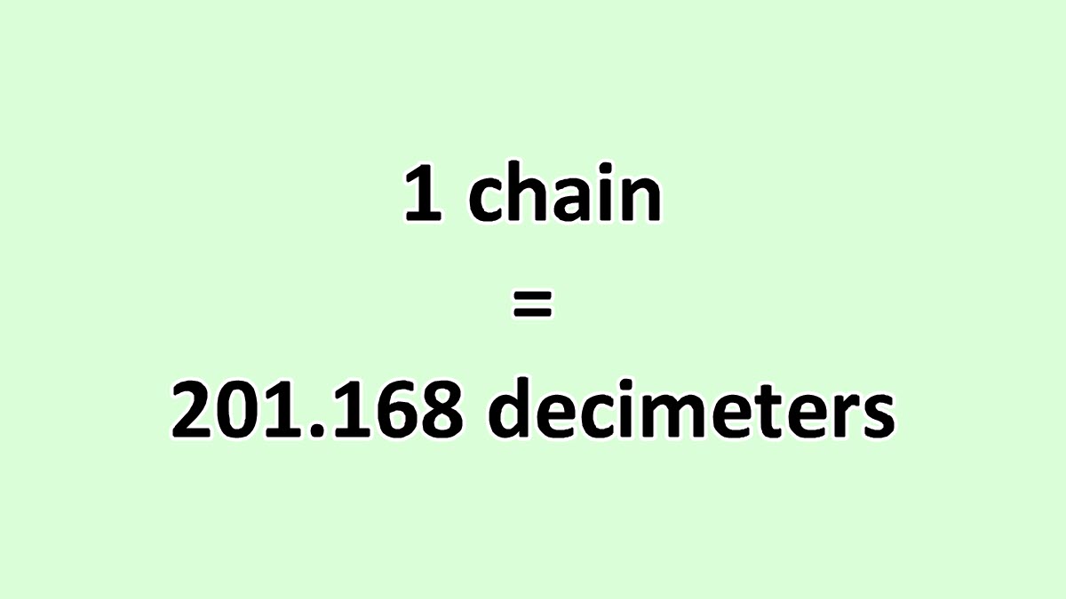 Convert Chain to Decimeter ExcelNotes