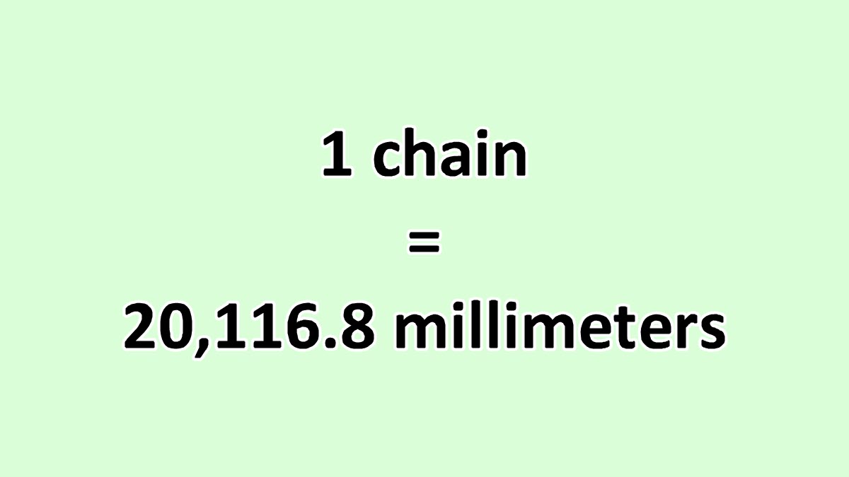 Convert Chain to Millimeter ExcelNotes