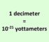 Convert Decimeter to Yottameter