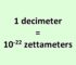 Convert Decimeter to Zettameter
