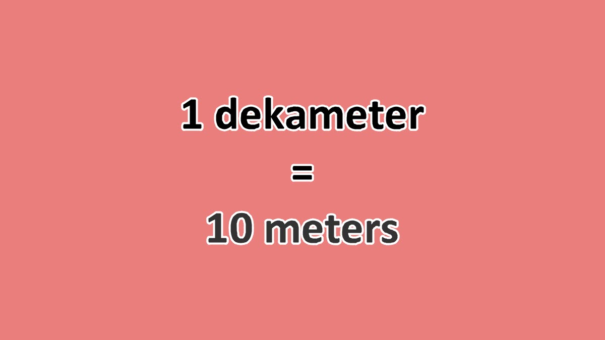 Convert Dekameter to Meter - ExcelNotes