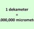 Convert Dekameter to Micrometer