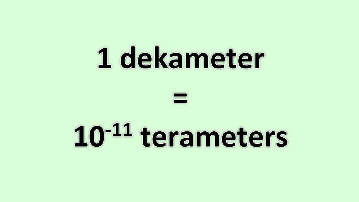 Convert Dekameter to Terameter - ExcelNotes