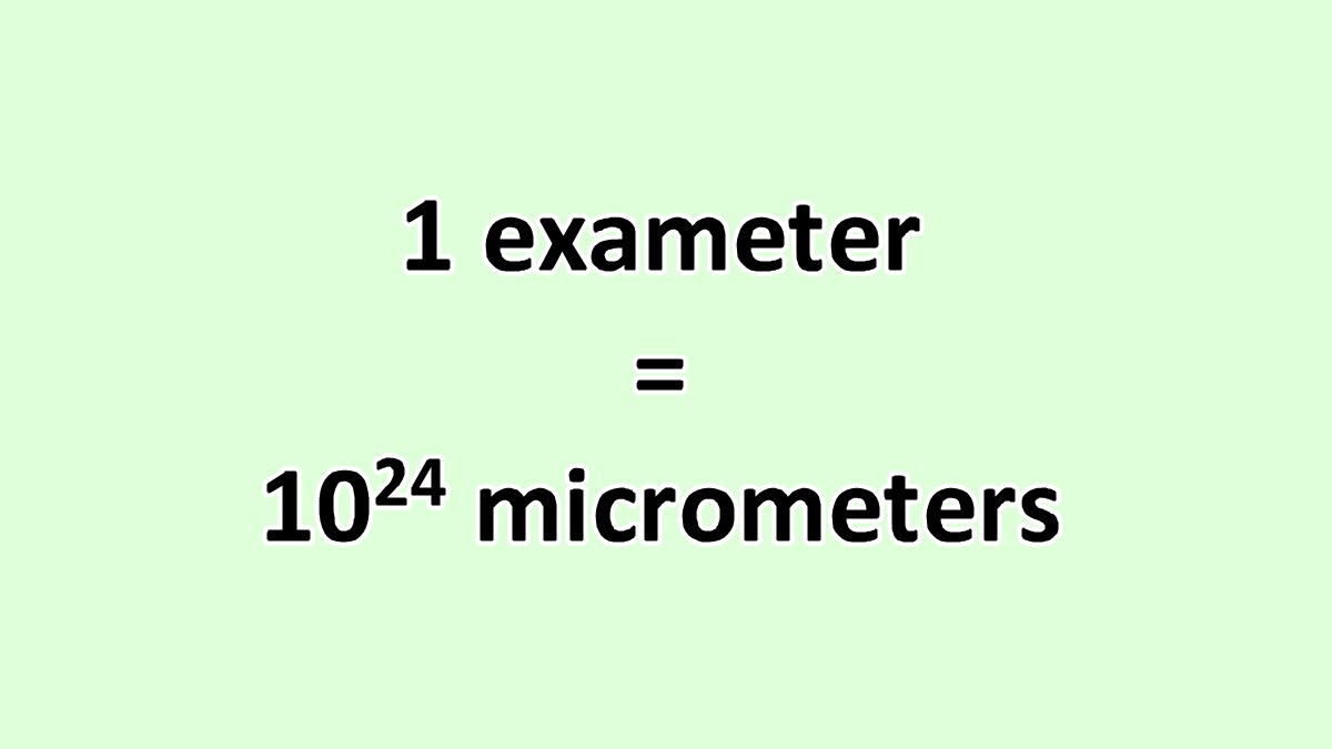 Convert Exameter to Micrometer ExcelNotes