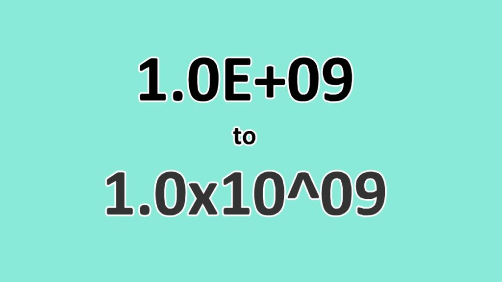 How To Convert Scientific Notation In Excel