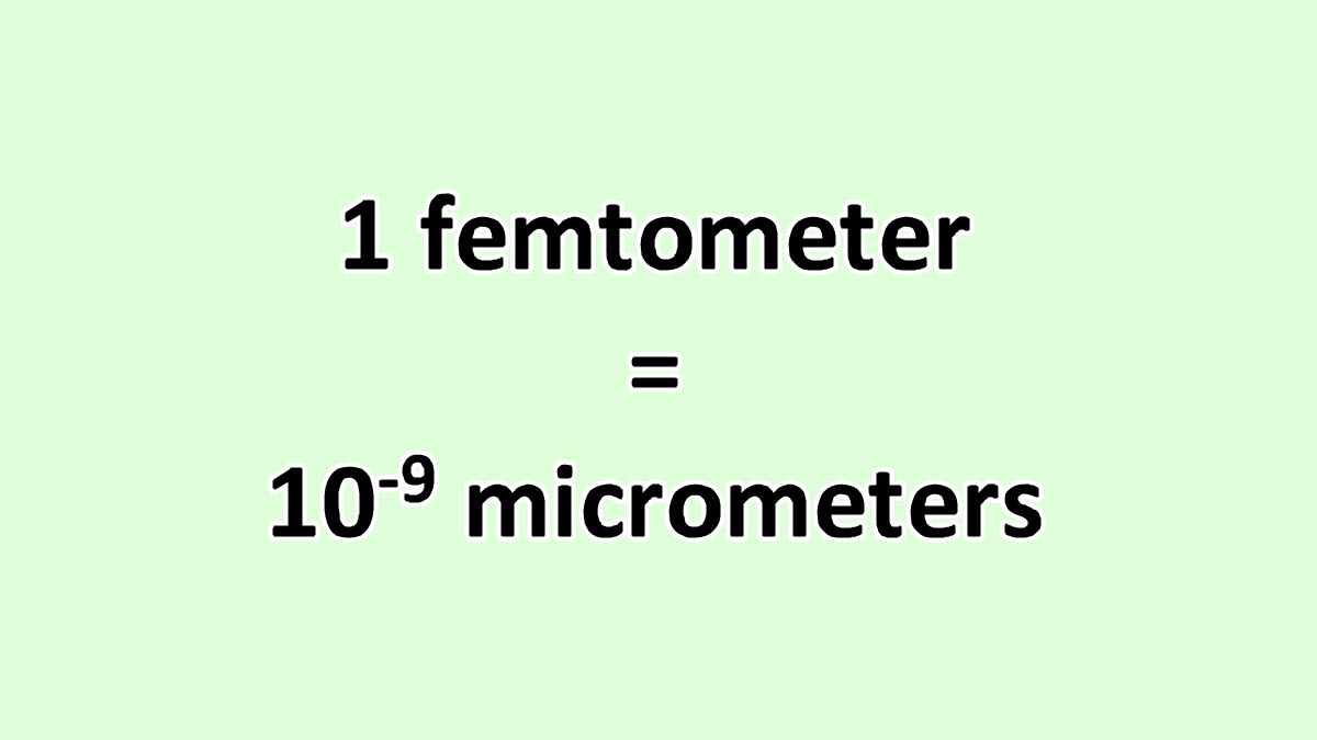 Convert Femtometer to Micrometer ExcelNotes