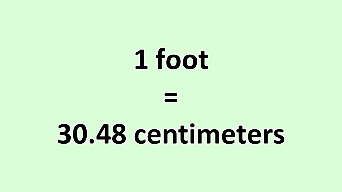 Convert Foot to Centimeter - ExcelNotes