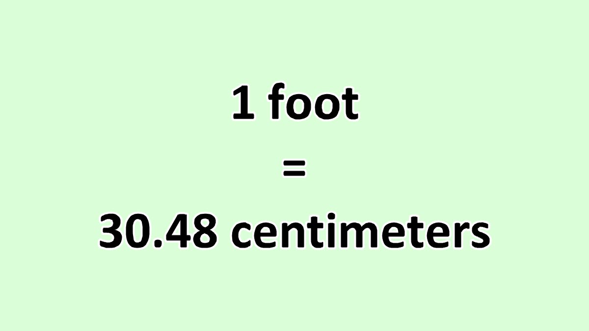 Convert Foot To Centimeter ExcelNotes