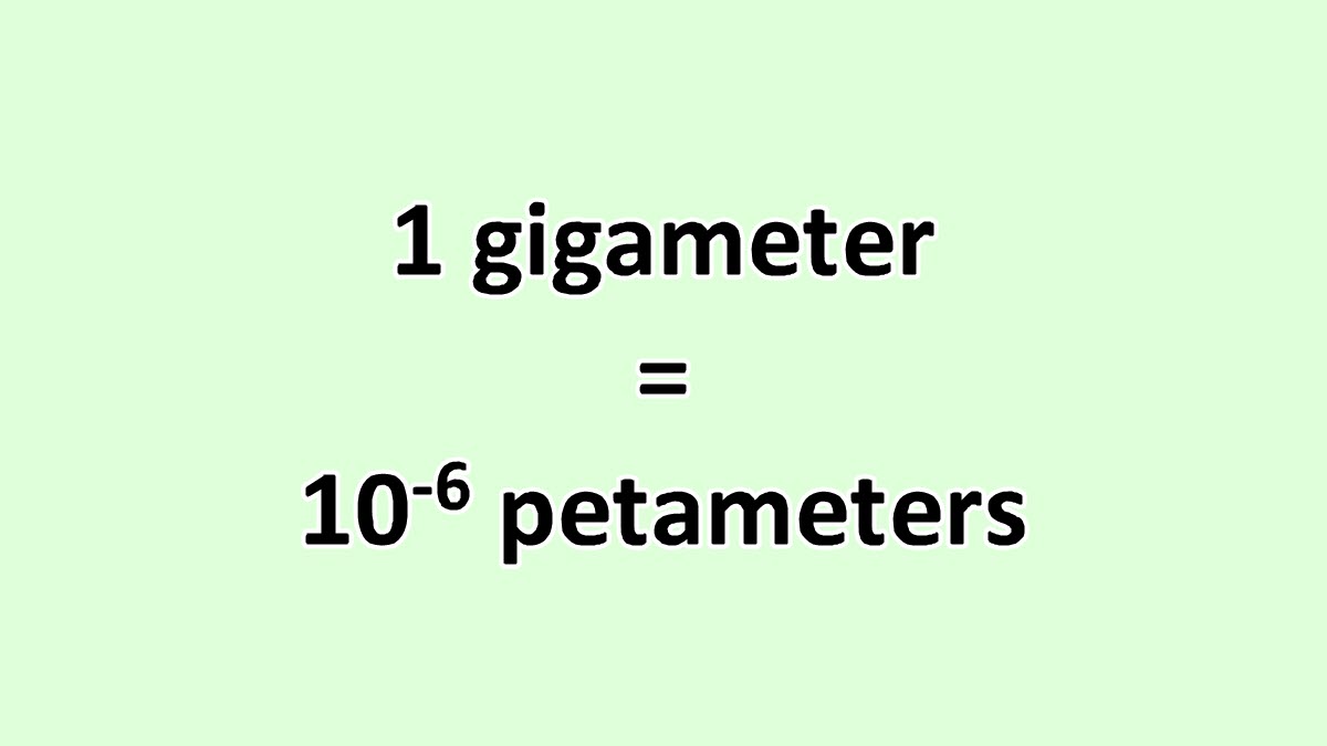 Convert Gigameter to Petameter ExcelNotes