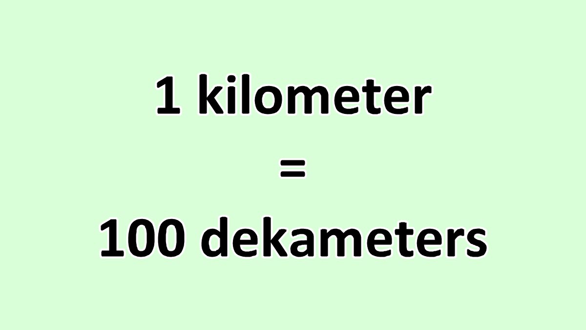 Convert Kilometer to Dekameter - ExcelNotes