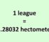 Convert League to Hectometer