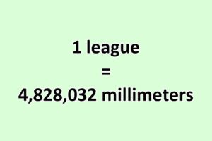 Convert League to Millimeter