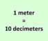 Convert Meter to Decimeter