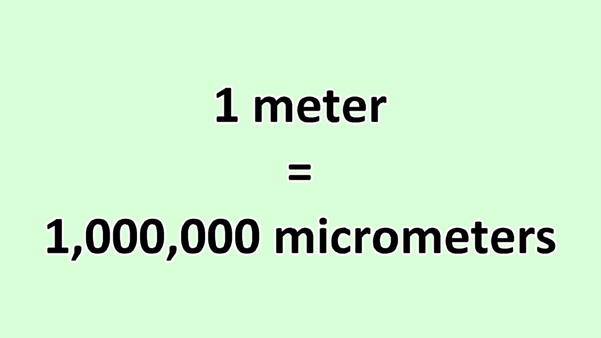 Meter To Micrometer 