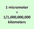 Convert Micrometer to Kilometer