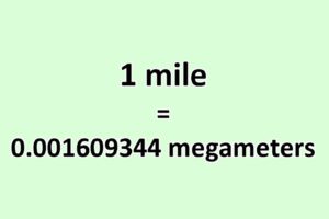 Convert Mile to Megameter