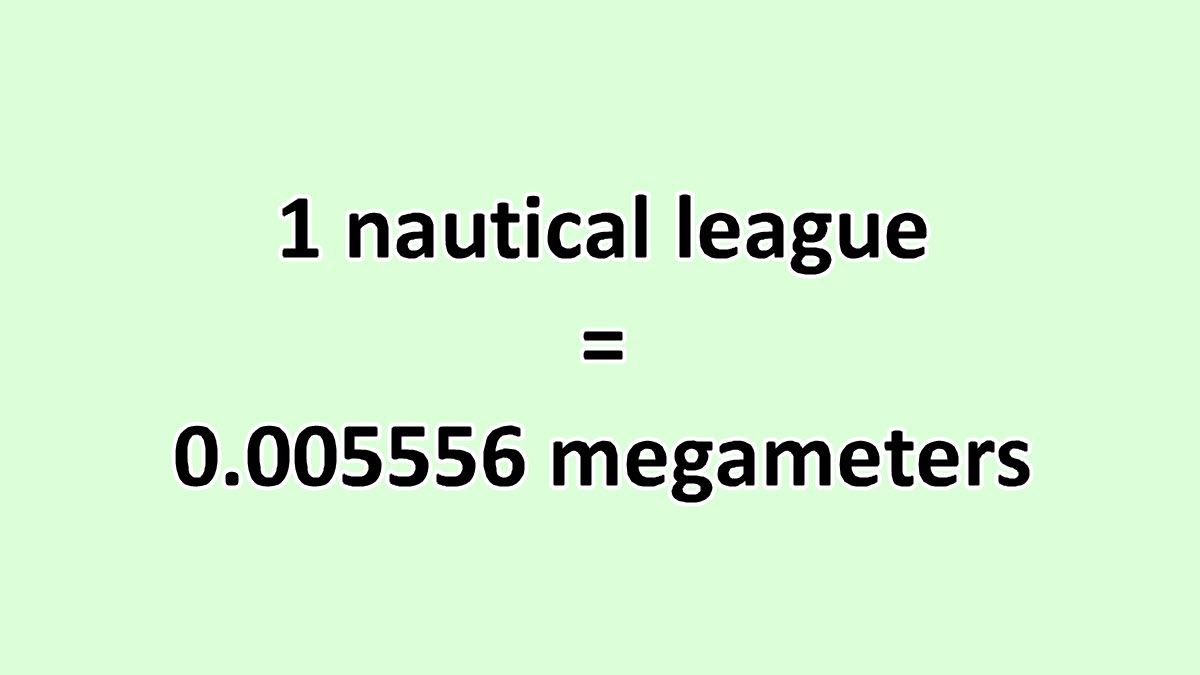 Convert Nautical League To Megameter Excelnotes