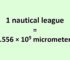 Convert Nautical League to micrometer