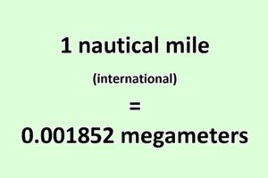 Convert Nautical Mile (international) to Megameter