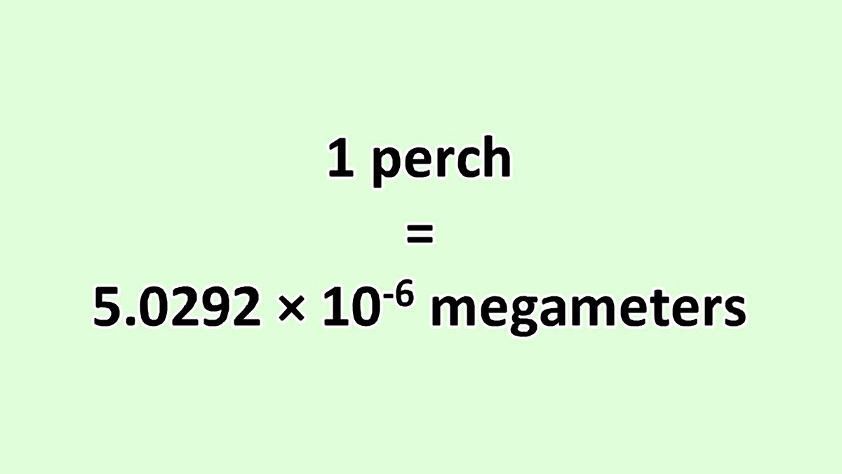 Convert Perch to Megameter ExcelNotes
