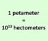 Convert Petameter to Hectometer