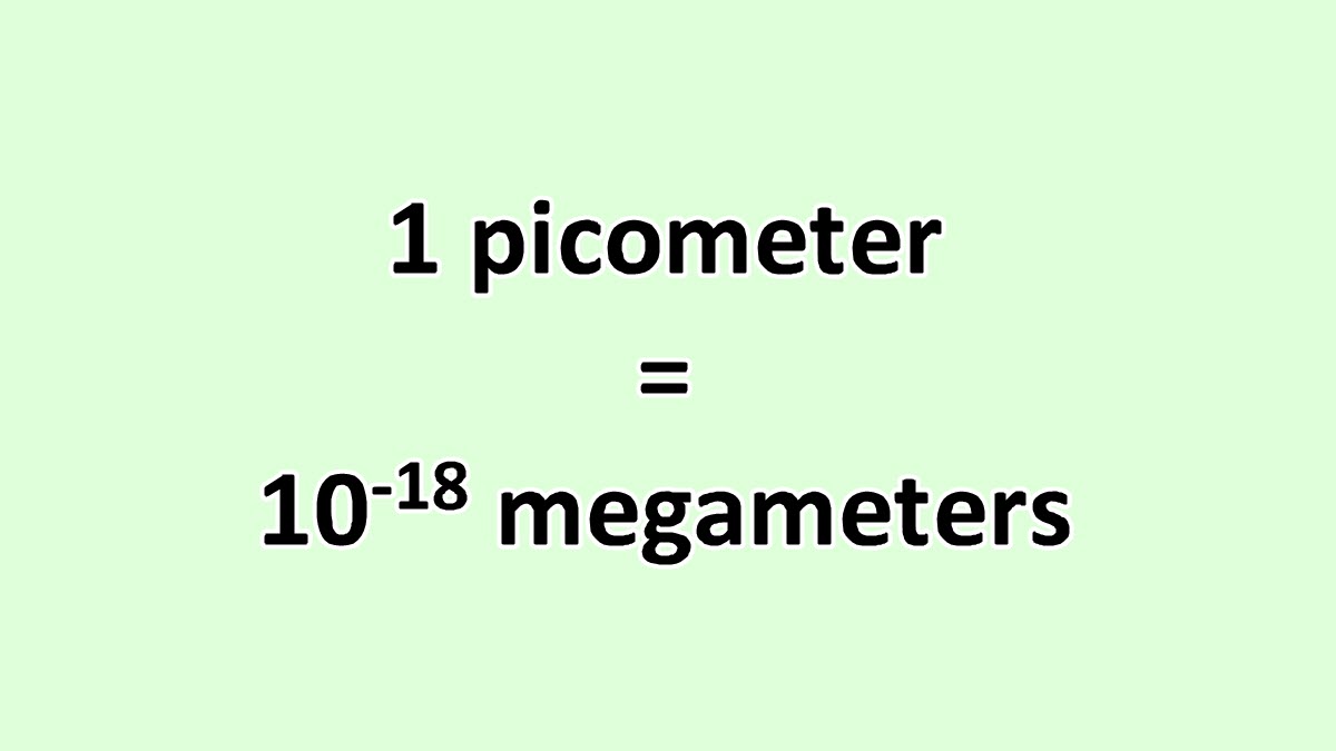 Staren Arbitrage ornament Convert Picometer to Megameter - ExcelNotes