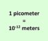 Convert Picometer to Meter