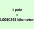 Convert Pole to Kilometer