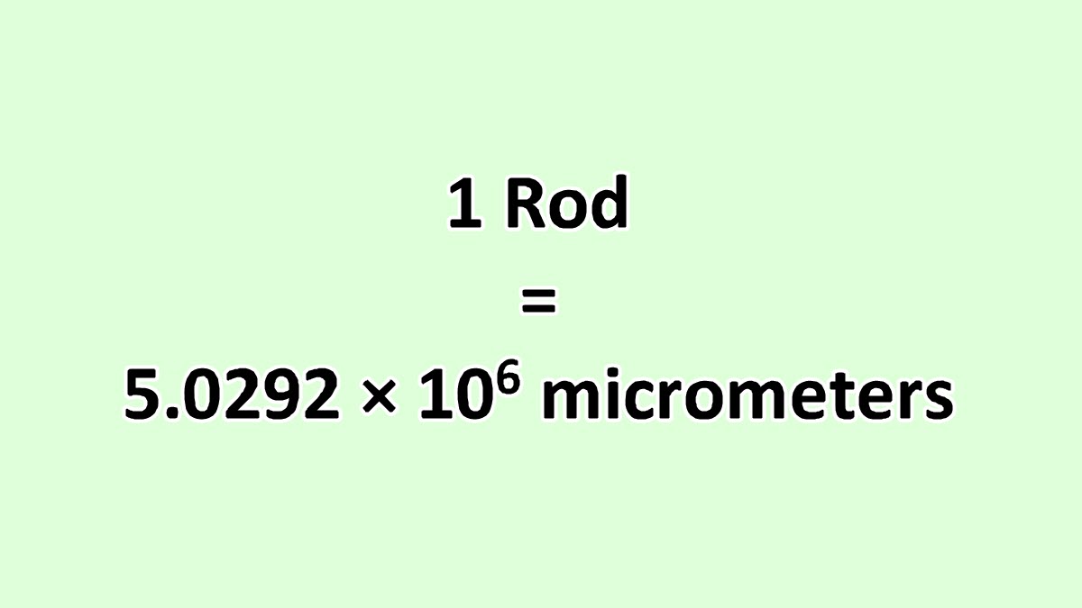 Convert Rod to Micrometer ExcelNotes