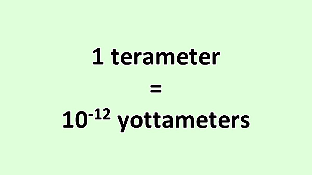 Convert Terameter to Yottameter - ExcelNotes