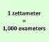 Convert Zettameter to Exameter