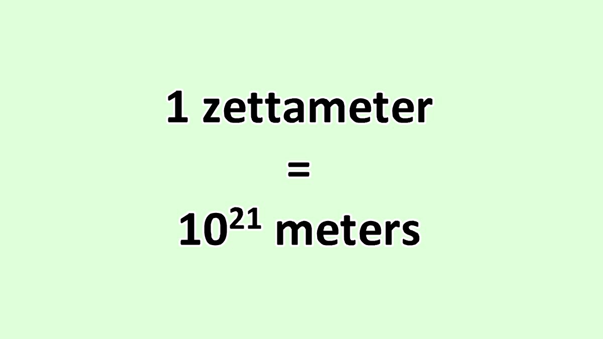 Convert Zettameter to Meter ExcelNotes