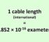 Convert Cable Length (International) to Exameter