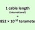 Convert Cable Length (International) to Terameter