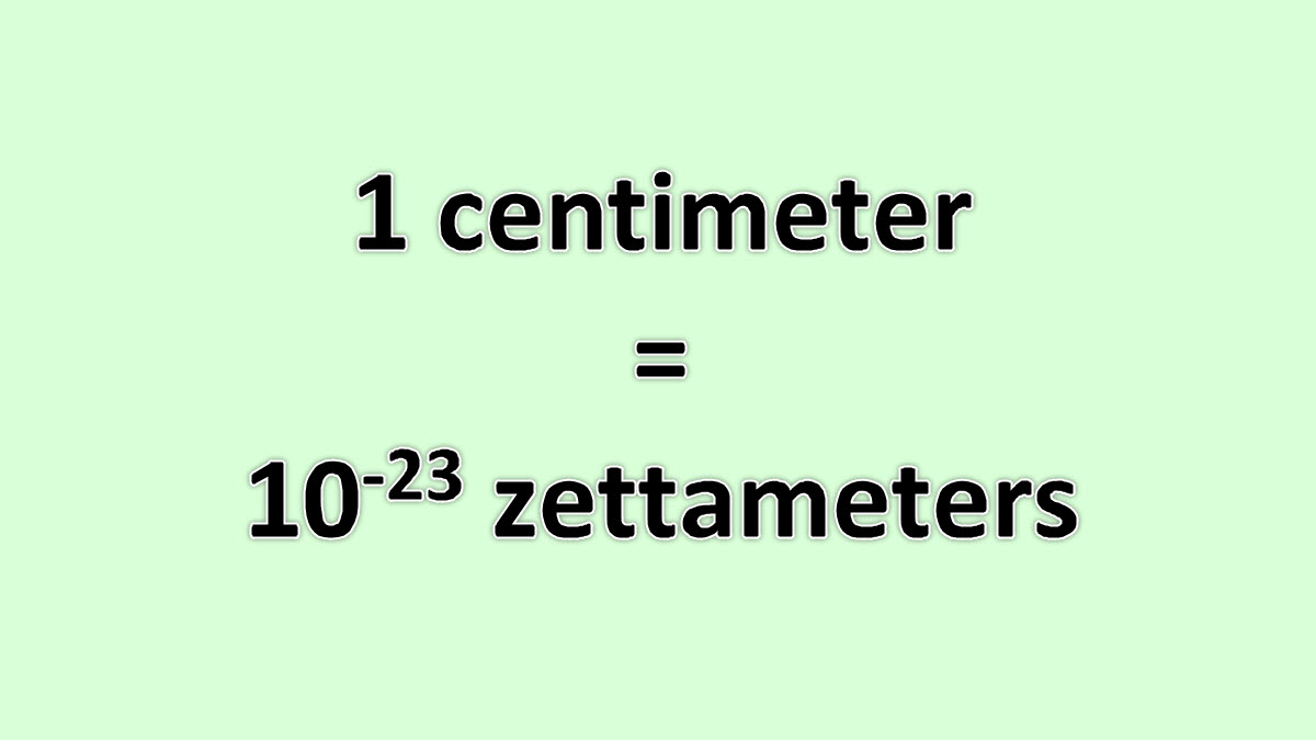 Convert Centimeter to Zettameter ExcelNotes